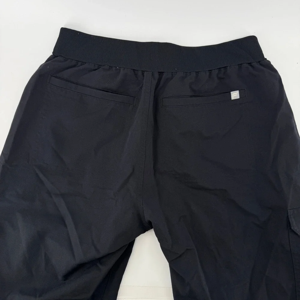 Fabletics Cargo Joggers Women M Black Multi-Pocket Utility Drawstring Athleisure